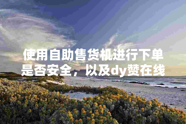 使用自助售货机进行下单是否安全，以及dy赞在线自助下单VX的可信度如何？
