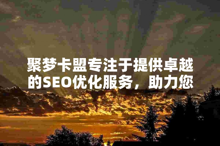 聚梦卡盟专注于提供卓越的SEO优化服务，助力您的网站排名更上一层楼。