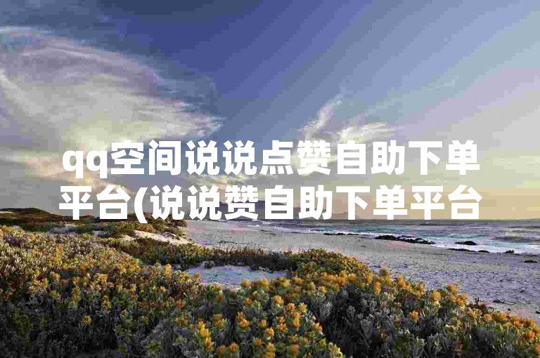 qq空间说说点赞自助下单平台(说说赞自助下单平台网站)