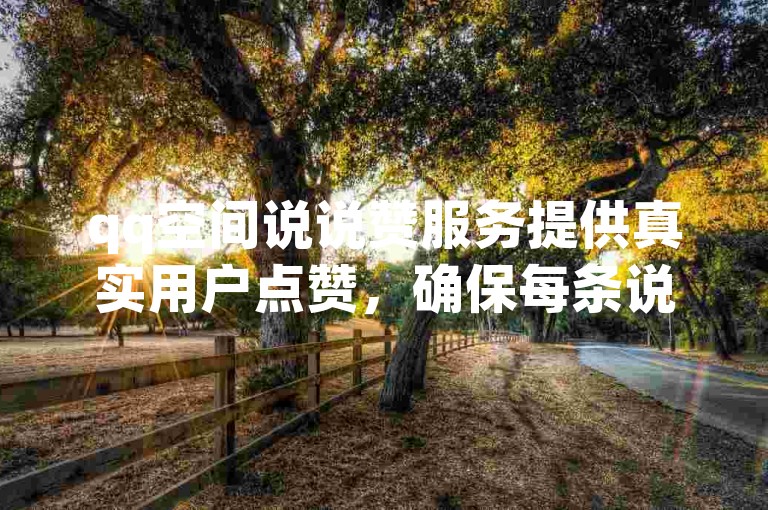 qq空间说说赞服务提供真实用户点赞，确保每条说说至少获得10个赞。
