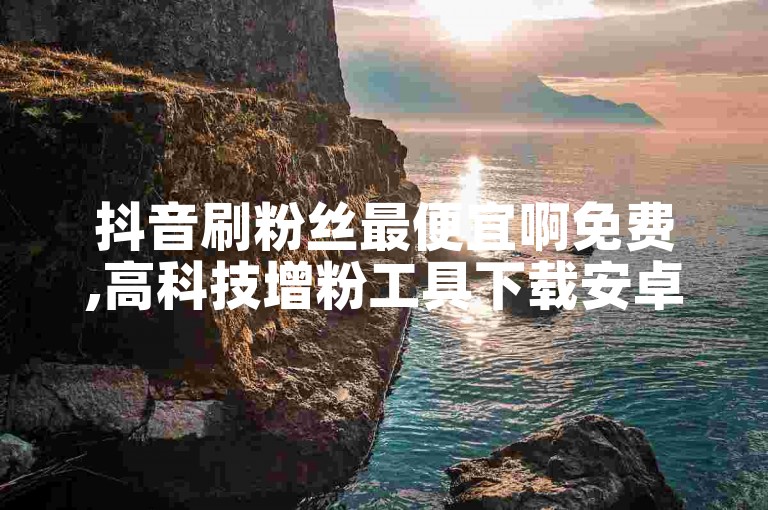 抖音刷粉丝最便宜啊免费,高科技增粉工具下载安卓版