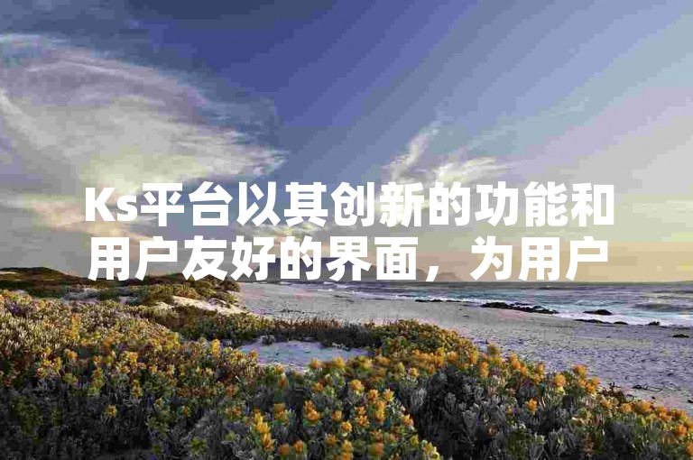 Ks平台以其创新的功能和用户友好的界面，为用户带来了前所未有的便捷体验。