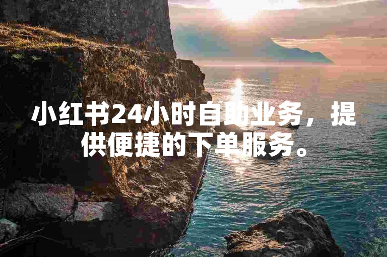 小红书24小时自助业务，提供便捷的下单服务。
