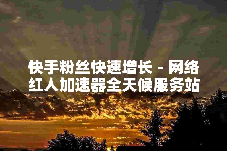 快手粉丝快速增长 - 网络红人加速器全天候服务站点