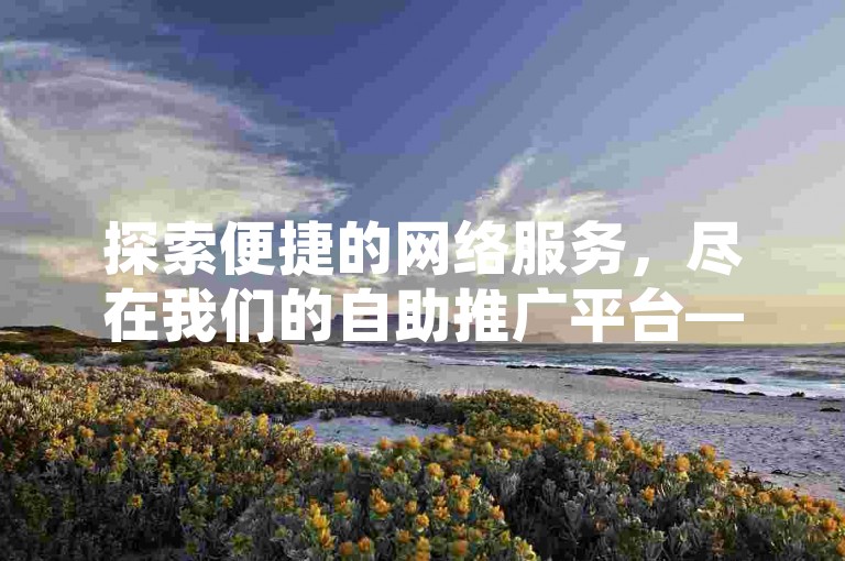 探索便捷的网络服务，尽在我们的自助推广平台——提供经济实惠的营销方案。