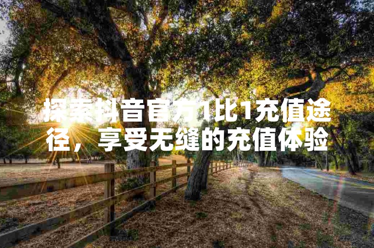 探索抖音官方1比1充值途径，享受无缝的充值体验。