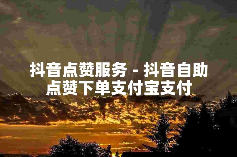 抖音点赞服务 - 抖音自助点赞下单支付宝支付