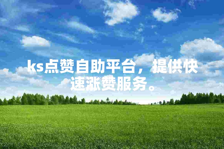 ks点赞自助平台，提供快速涨赞服务。