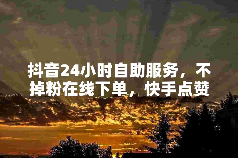 抖音24小时自助服务，不掉粉在线下单，快手点赞粉丝平台。