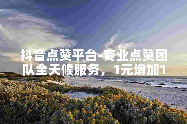 抖音点赞平台-专业点赞团队全天候服务，1元增加1000个粉丝。