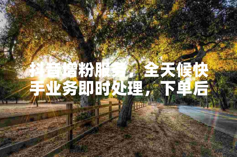 抖音增粉服务，全天候快手业务即时处理，下单后立即生效。