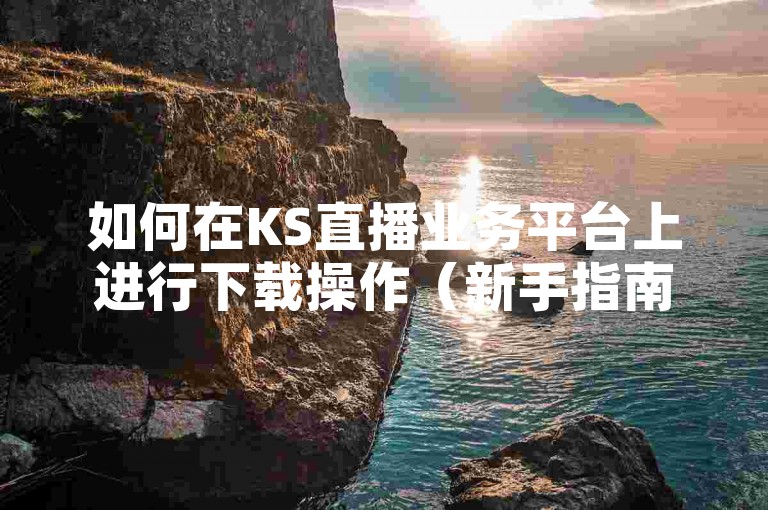 如何在KS直播业务平台上进行下载操作（新手指南）
