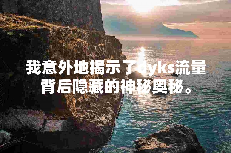 我意外地揭示了dyks流量背后隐藏的神秘奥秘。