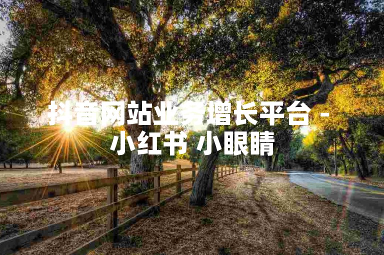 抖音网站业务增长平台 - 小红书 小眼睛