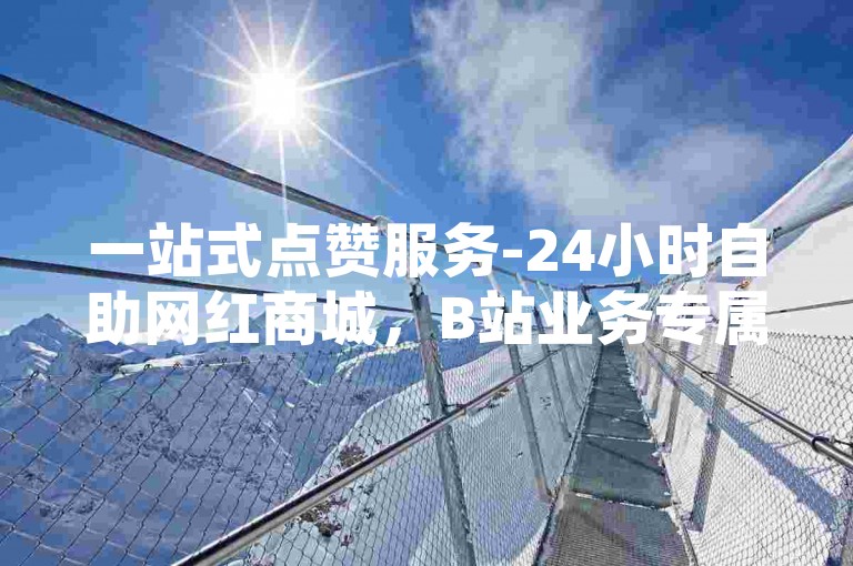 一站式点赞服务-24小时自助网红商城，B站业务专属下单平台。