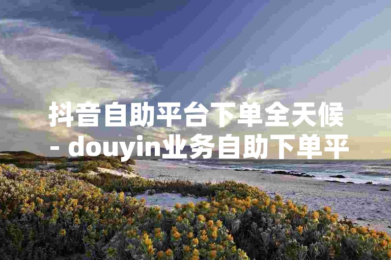抖音自助平台下单全天候 - douyin业务自助下单平台微信