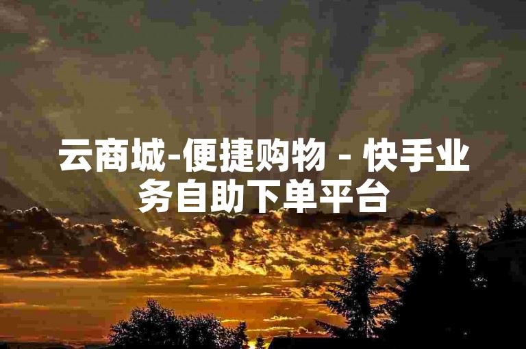 云商城-便捷购物 - 快手业务自助下单平台