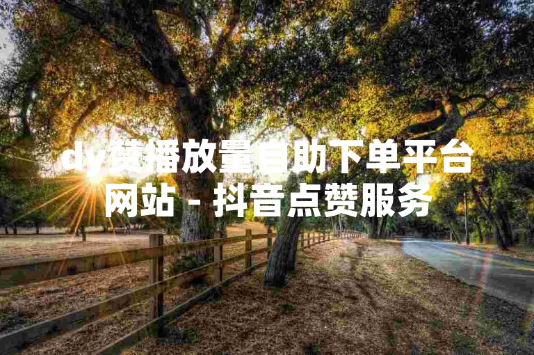 dy赞播放量自助下单平台网站 - 抖音点赞服务