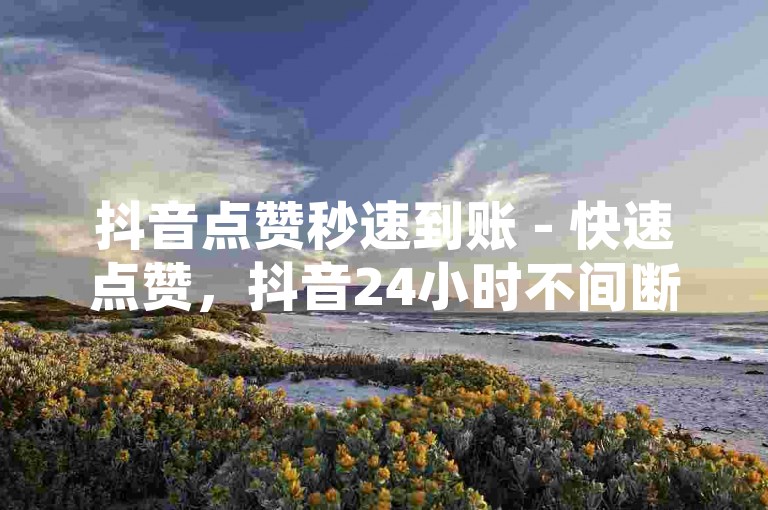 抖音点赞秒速到账 - 快速点赞，抖音24小时不间断服务！
