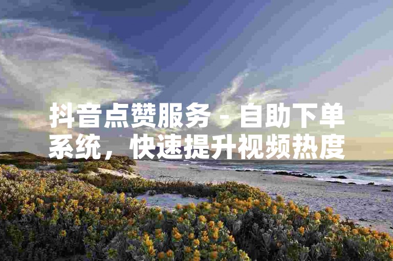 抖音点赞服务 - 自助下单系统，快速提升视频热度。