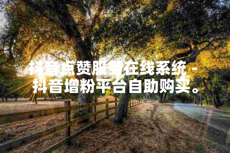 抖音点赞服务在线系统 - 抖音增粉平台自助购买。