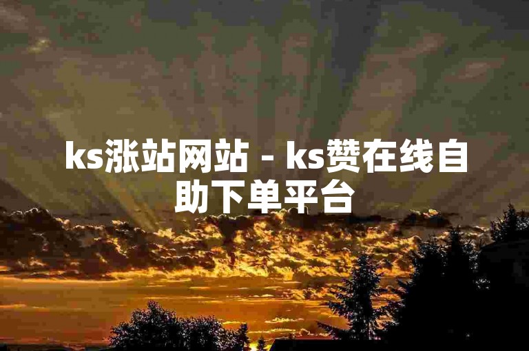 ks涨站网站 - ks赞在线自助下单平台