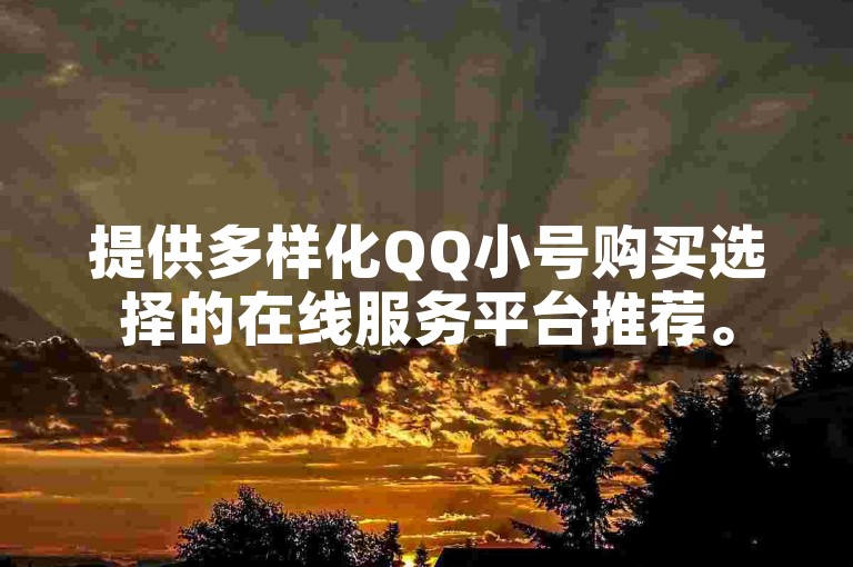 提供多样化QQ小号购买选择的在线服务平台推荐。