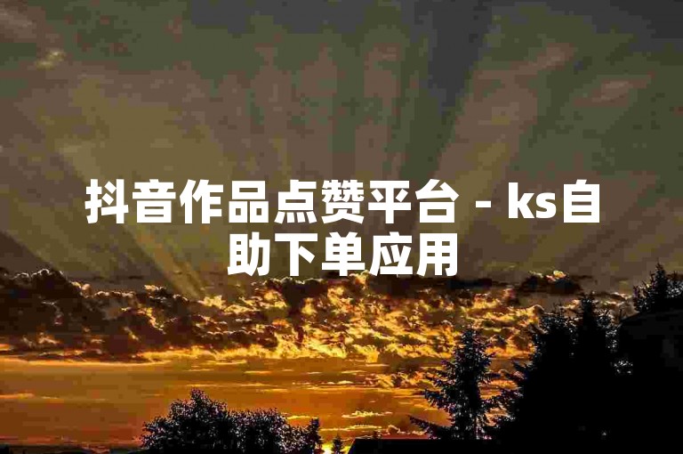抖音作品点赞平台 - ks自助下单应用