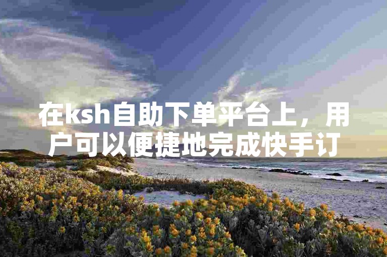 在ksh自助下单平台上，用户可以便捷地完成快手订单的提交。