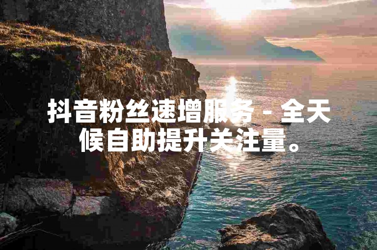 抖音粉丝速增服务 - 全天候自助提升关注量。