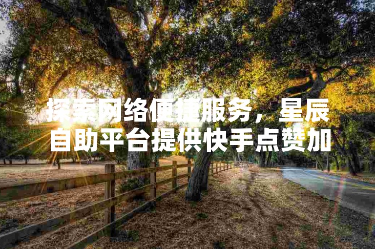 探索网络便捷服务，星辰自助平台提供快手点赞加速，助力内容创作者迅速提升影响力。