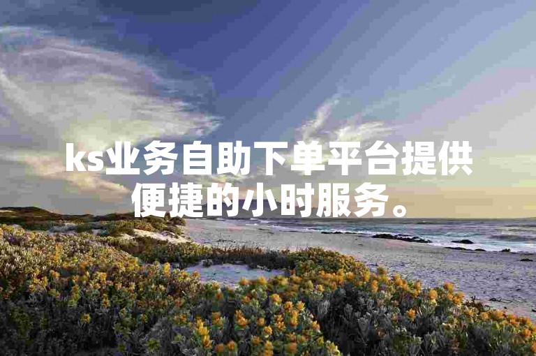 ks业务自助下单平台提供便捷的小时服务。