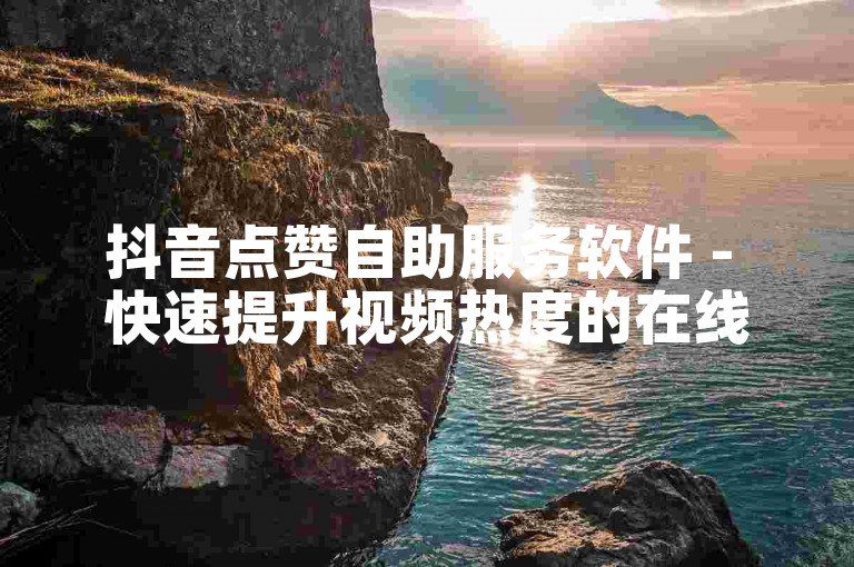 抖音点赞自助服务软件 - 快速提升视频热度的在线工具。