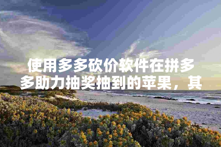 使用多多砍价软件在拼多多助力抽奖抽到的苹果，其真实性有待考证。