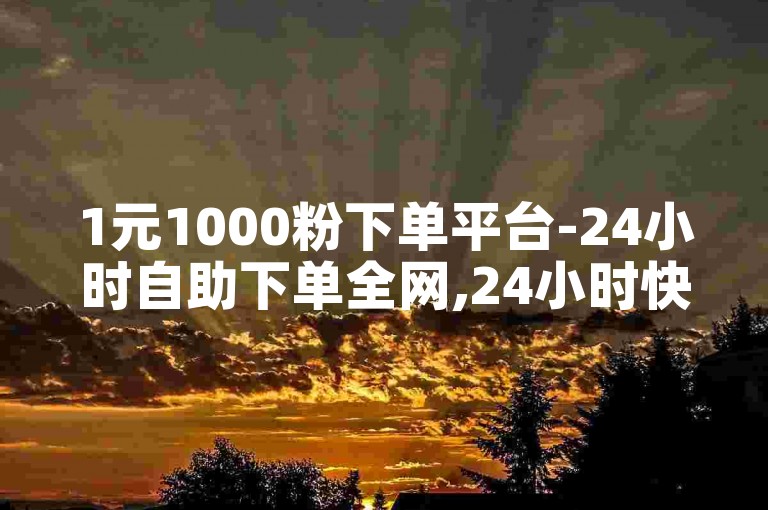 1元1000粉下单平台-24小时自助下单全网,24小时快手下单平台便宜