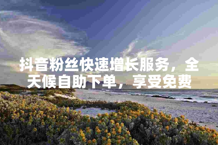 抖音粉丝快速增长服务，全天候自助下单，享受免费体验。