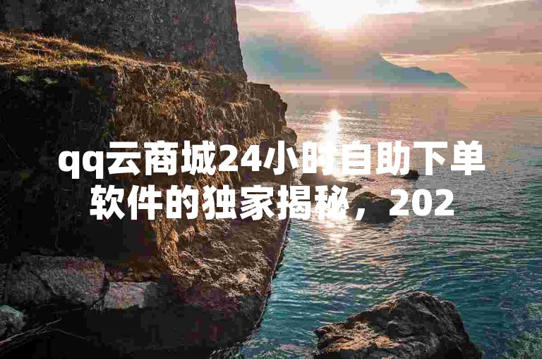 qq云商城24小时自助下单软件的独家揭秘，2025必学的24小时自助下单软件——qq云商城标题重写！
