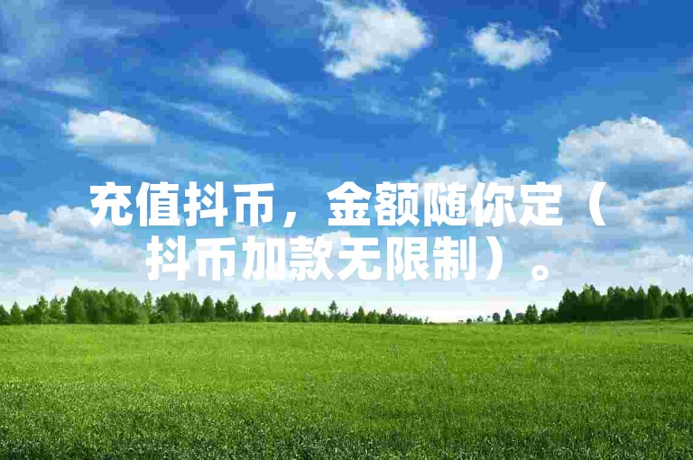 充值抖币，金额随你定（抖币加款无限制）。