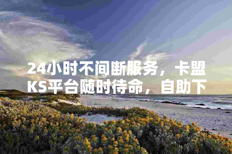 24小时不间断服务，卡盟KS平台随时待命，自助下单轻松便捷。