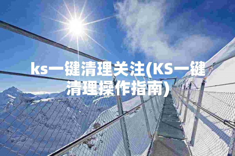 ks一键清理关注(KS一键清理操作指南)