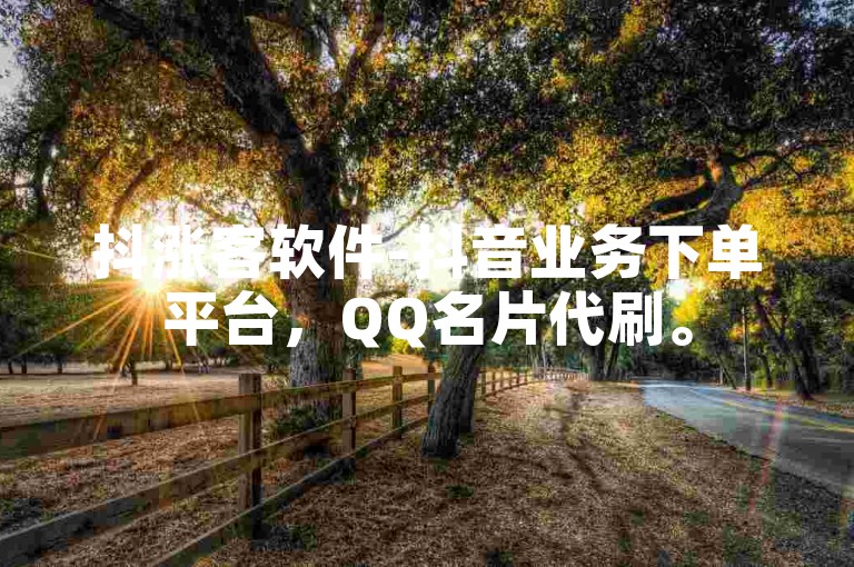 抖涨客软件-抖音业务下单平台，QQ名片代刷。