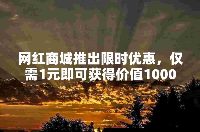 网红商城推出限时优惠，仅需1元即可获得价值1000元的购物券。