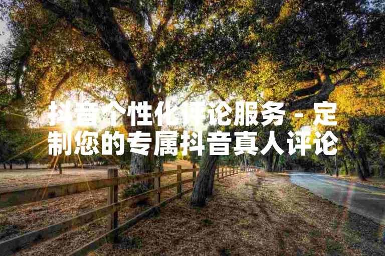 抖音个性化评论服务 - 定制您的专属抖音真人评论体验！