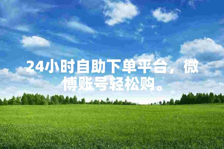 24小时自助下单平台，微博账号轻松购。