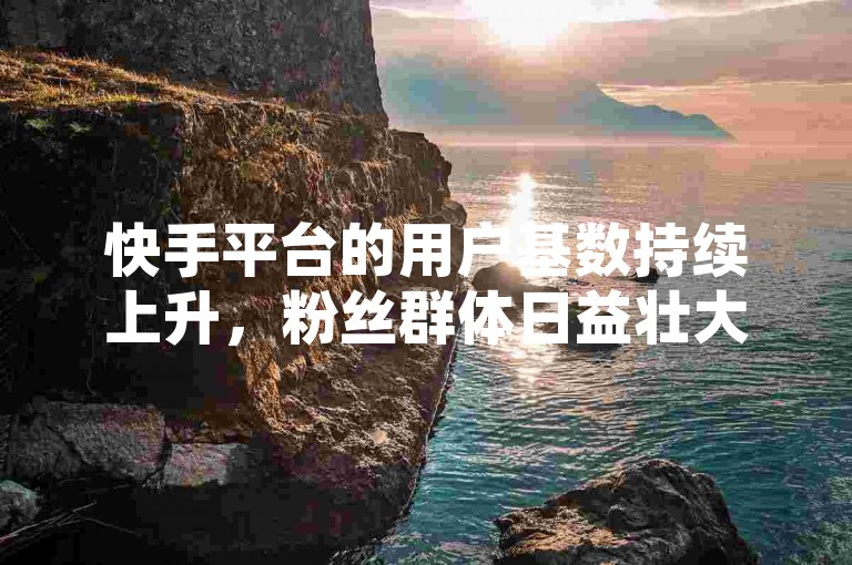 快手平台的用户基数持续上升，粉丝群体日益壮大。