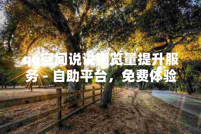 qq空间说说浏览量提升服务 - 自助平台，免费体验。