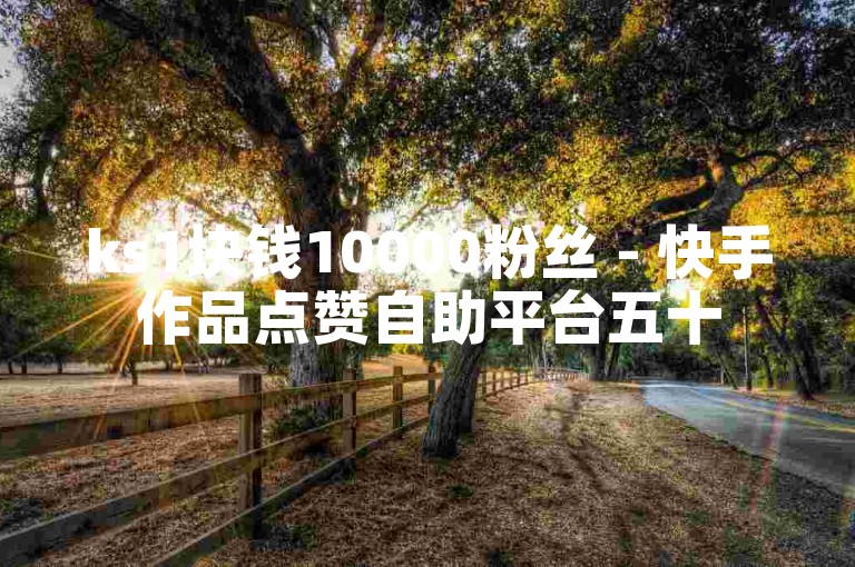 ks1块钱10000粉丝 - 快手作品点赞自助平台五十