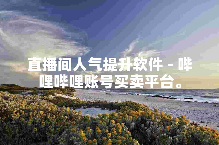 直播间人气提升软件 - 哔哩哔哩账号买卖平台。