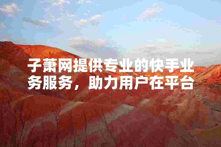 子萧网提供专业的快手业务服务，助力用户在平台上快速成长。