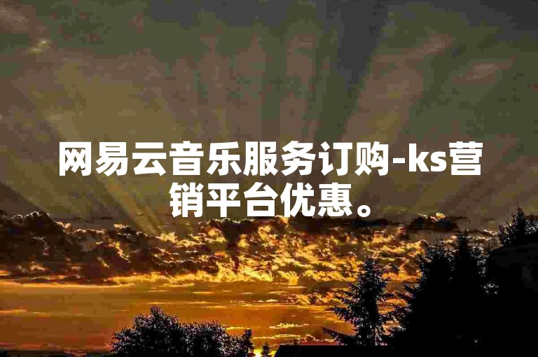 网易云音乐服务订购-ks营销平台优惠。